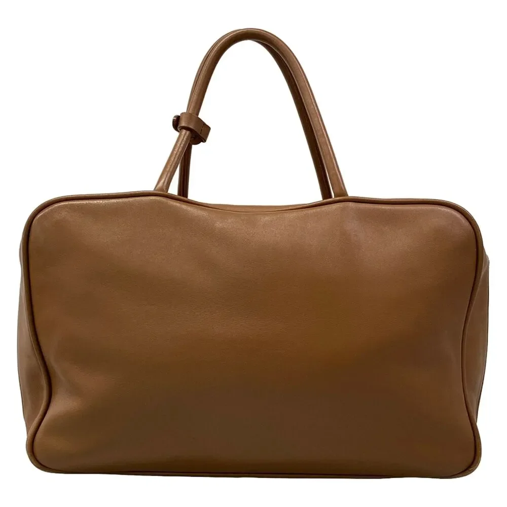 Miu Miu Leather Bow Bag Handbag 5BB117 COGNAC (Brown)